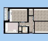 3-комн, 59кв м, этаж 4/5 микрорайон Сокол, 4