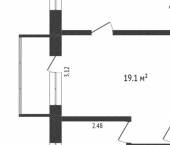 2-комн, 43кв м, этаж 4/5 улица Чайковского, 6