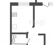 1-комн, 42кв м, этаж 2/12 улица Калашникова, 11Б/1