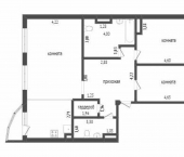 2-комн, 71кв м, этаж 13/16 улица Алдара Цыденжапова, 3