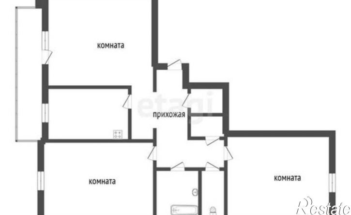 3-комн квартира Улан-Удэ, улица Пушкина, 24А