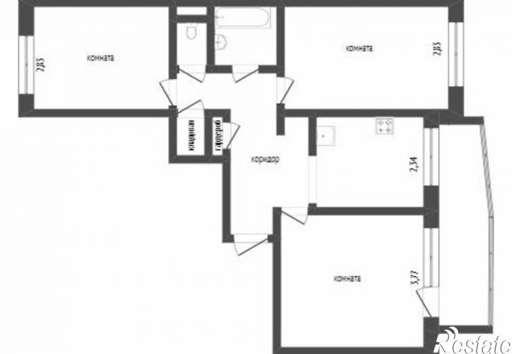3-комн квартира Улан-Удэ, улица Чертенкова, 6
