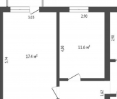 2-комн, 52кв м, этаж 3/5 ул Чертенкова, 51